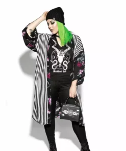 ACDC Womens Dark Floral Long Duster - Kimono