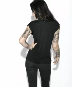 Blackcraft Cult Womens Spirits Of The Dead - Flowy Muscle Tee With Rolled Cuff