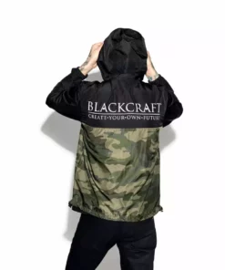 Blackcraft Cult Mens Staple Black On Camo - Lightweight Windbreaker