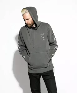 Blackcraft Cult Mens Fiend - Unisex Pigment Dyed Hooded Pullover