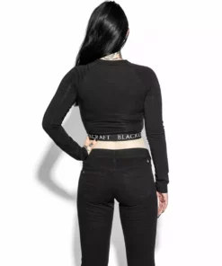 ACDC Pentagram - Women's Long Sleeve Crop Womens