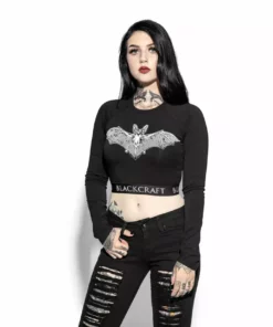 ACDC Womens Batcraft - Women's Long Sleeve Crop