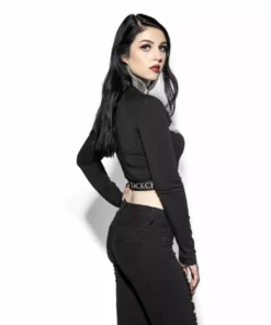 ACDC Womens Batcraft - Women's Long Sleeve Crop