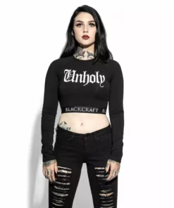 ACDC Womens Unholy - Women's Long Sleeve Crop