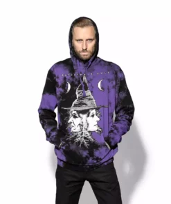 ACDC Duality - Purple Lightning Dye Hooded Pullover