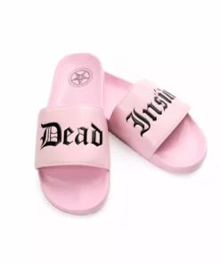 NYLA Pink Dead Inside - Pool Slides Mens