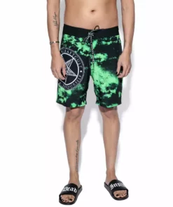 ACDC Believe In Yourself - Green Lightning Board Shorts