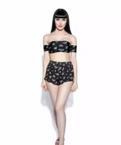 ACDC Pastel Death Moth Swim Shortie Womens