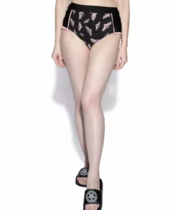 ACDC Pink Bat High Waist Swim Bottom Womens 11 ACDC Pink Bat High Waist Swim Bottom Womens