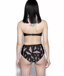 ACDC Pink Bat High Waist Swim Bottom Womens