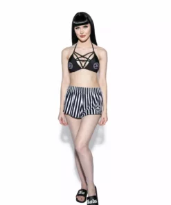 ACDC Womens Believe In Yourself Stripe Swim Shortie