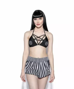 ACDC Womens Believe In Yourself Stripe Swim Shortie