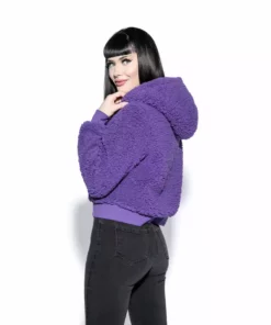 ACDC Believe In Yourself - Purple Women's Sherpa Hoodie