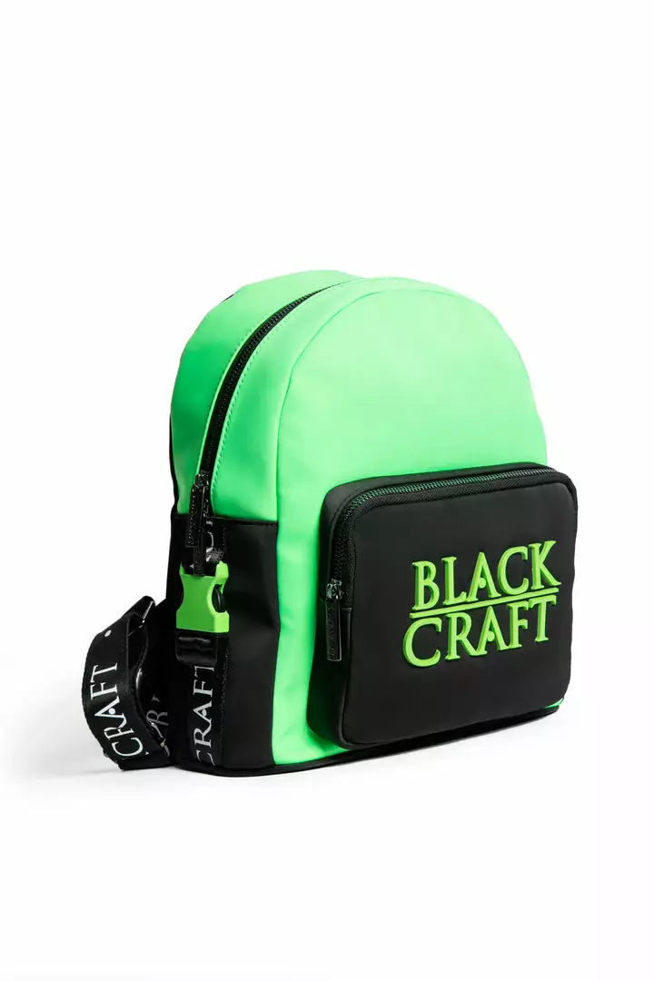 IDS Sale Green Staple Logo - Color Block Backpack 3 IDS Sale Green Staple Logo - Color Block Backpack