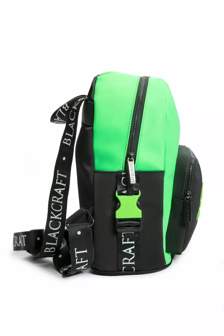 IDS Sale Green Staple Logo - Color Block Backpack 5 IDS Sale Green Staple Logo - Color Block Backpack