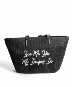 IDS Love Me Like My Demons Do - Straw Tote