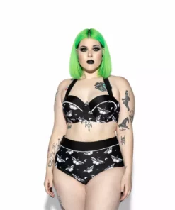 ACDC Womens Death Moth High Waist Swim Bottom