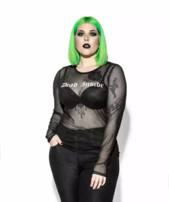 ACDC Womens Dead Inside - Mesh Women's Long Sleeve Tee