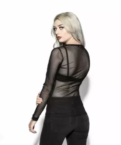 ACDC Womens Dead Inside - Mesh Women's Long Sleeve Tee