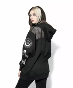 ACDC Love Me Like My Demons Do - Oversized Mesh Hoodie Womens