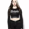 ACDC Womens Unholy - Women's Long Sleeve Crop