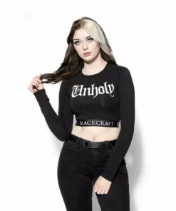 ACDC Womens Unholy - Women's Long Sleeve Crop
