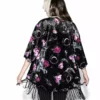 ACDC Dark Floral - Velvet Kimono