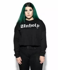 Blackcraft Cult Womens Unholy - Women's Cropped Crewneck