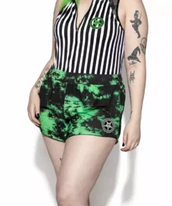 ACDC Womens Believe In Yourself Green Lightning Swim Shortie