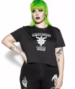 Blackcraft Cult Womens Cuz Jesus Doesn't - Flowy Crop Tee