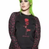 ACDC Womens Pentagram Rose Rash Guard