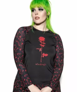 ACDC Womens Pentagram Rose Rash Guard