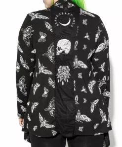 ACDC Death Moth - Black Cardigan Womens