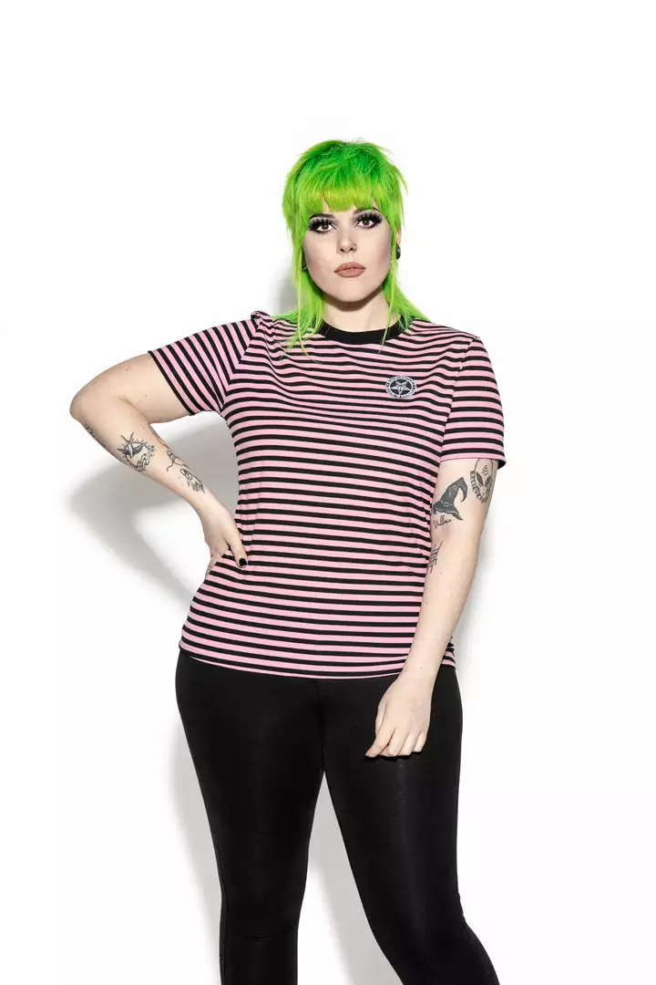 ACDC Believe In Yourself - Pink Striped Women's Tee 3 ACDC Believe In Yourself - Pink Striped Women's Tee