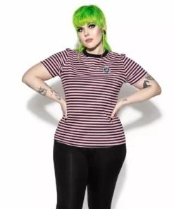 ACDC Believe In Yourself - Pink Striped Women's Tee 6 ACDC Believe In Yourself - Pink Striped Women's Tee