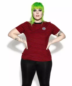 ACDC Believe In Yourself - Red Striped Women's Tee Womens