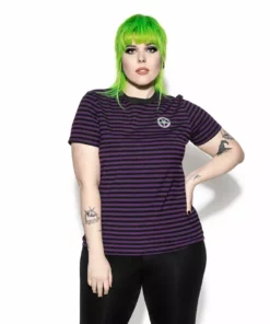 ACDC Believe In Yourself - Purple Striped Women's Tee 8 ACDC Believe In Yourself - Purple Striped Women's Tee