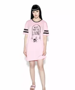 ACDC Pink Never Trust The Living - Dorm Shirt