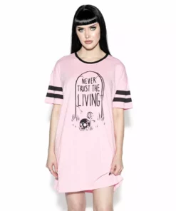 ACDC Pink Never Trust The Living - Dorm Shirt