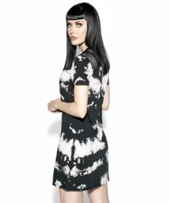 ACDC Spirits Of The Dead - Black Lightning Dye Mesh Dress Womens