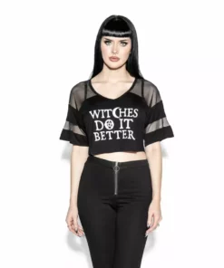 ACDC Womens Witches Do It Better - Mesh Crop Jersey
