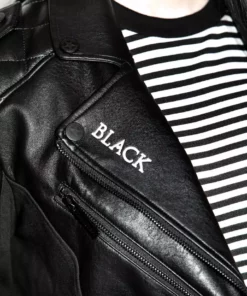 HK East BCC Quilted Faux Leather Moto Jacket