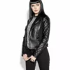 HK East BCC Quilted Faux Leather Moto Jacket