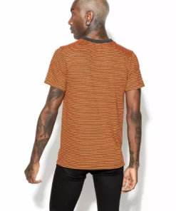 ACDC Never Trust The Living - Orange Striped Tee