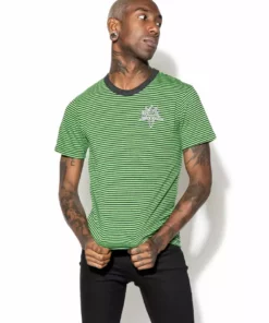 ACDC BCC Goat - Green Striped Tee Mens