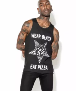 Blackcraft Cult Mens Wear Black Eat Pizza - Tank Top