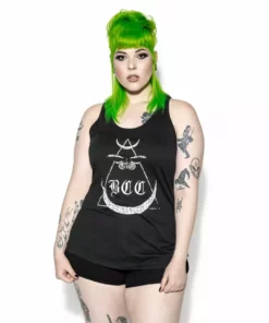 Blackcraft Cult Womens Moth Moon - Racerback Tank