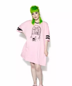 ACDC Pink Never Trust The Living - Dorm Shirt