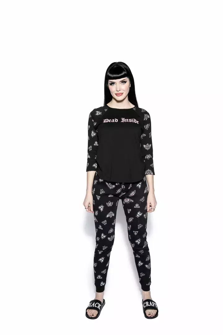 ACDC Pastel Death Moth - Women's Thermal PJ Set 6 ACDC Pastel Death Moth - Women's Thermal PJ Set