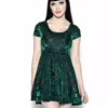 ACDC Green Baroque - Velvet Dress Womens
